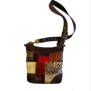 Coach Holiday Patchwork Leather Crossbody Purse